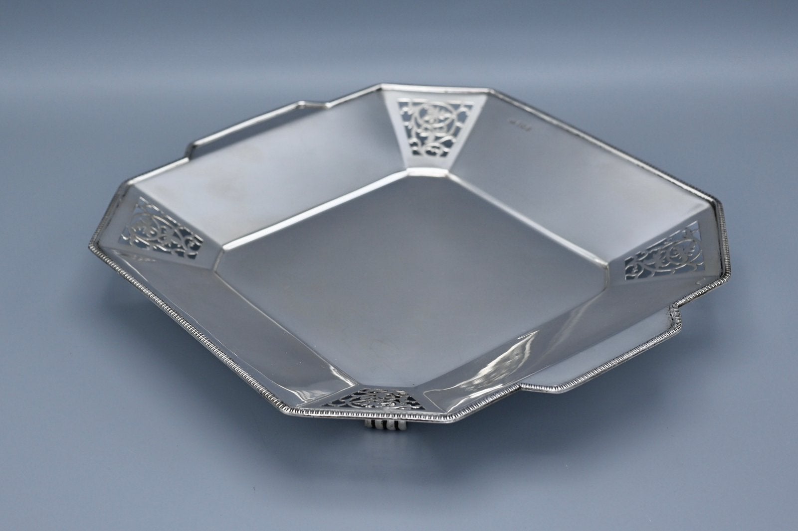 Zilveren dienblad, Art Deco, 1936, Ophalen of Verzenden, Zilver