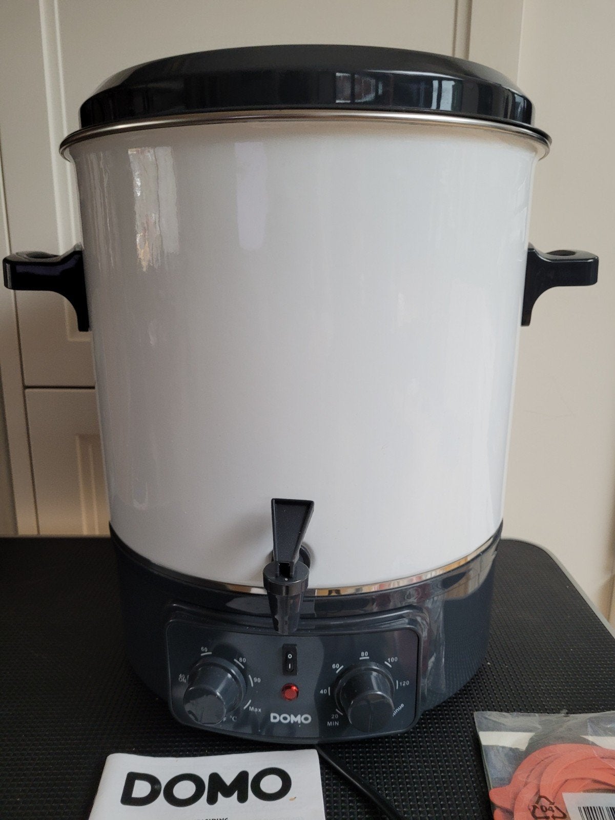 Domo inmaakketel met thermometer, Ophalen, Zo goed als nieuw, Emaille