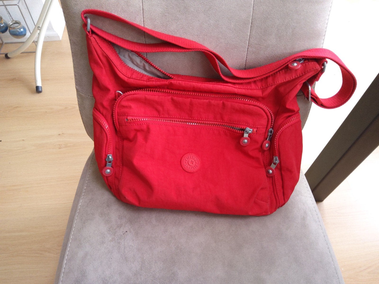 Rode kipling tas., Ophalen of Verzenden, Zo goed als nieuw, Rood, Schoudertasje