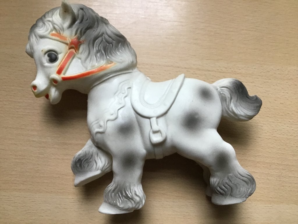 Piep figuur pony / paardje Vintage - Sun Rubber Company, Ophalen of Verzenden, Gebruikt