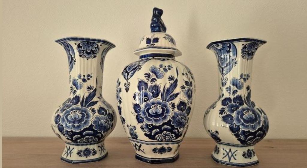 hand gemaakte delfts blauwe vazen, Antiek en Kunst, Ophalen