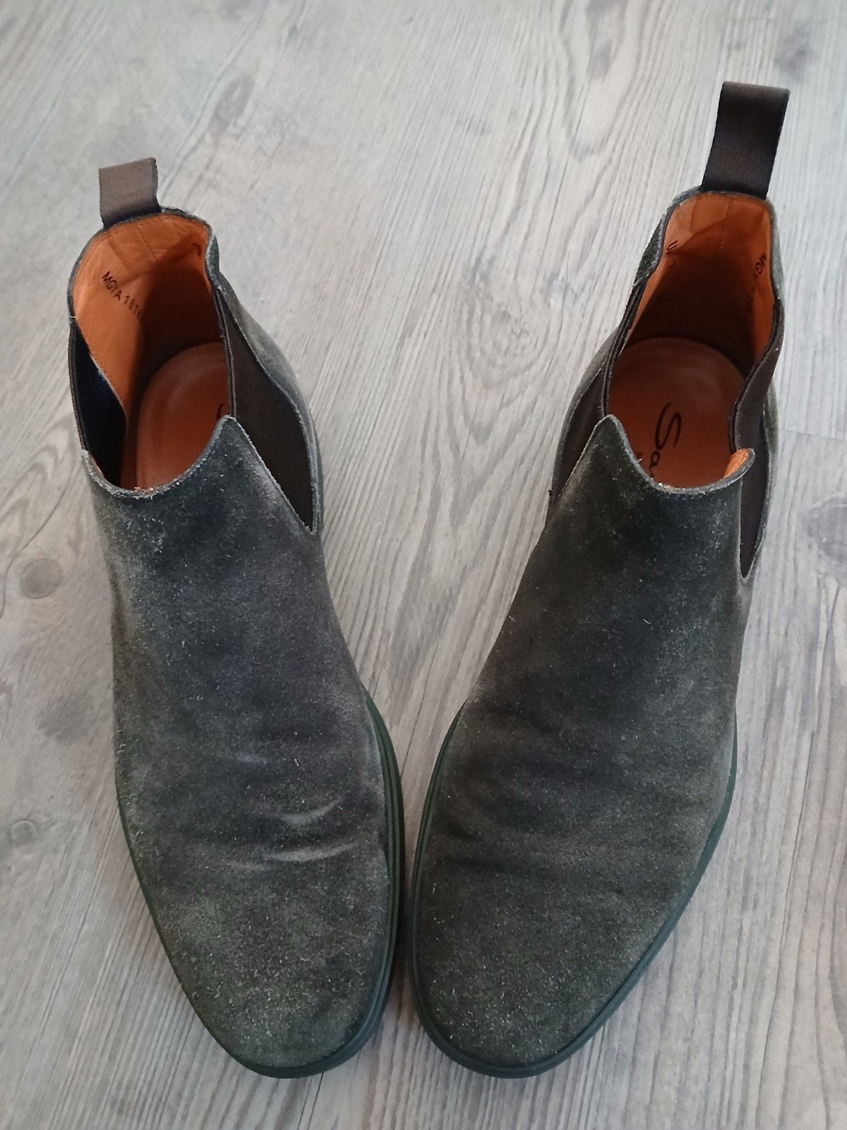 Suede lage ankle/chelsea boots van Santoni mt 7, Verzenden, Overige kleuren, Boots