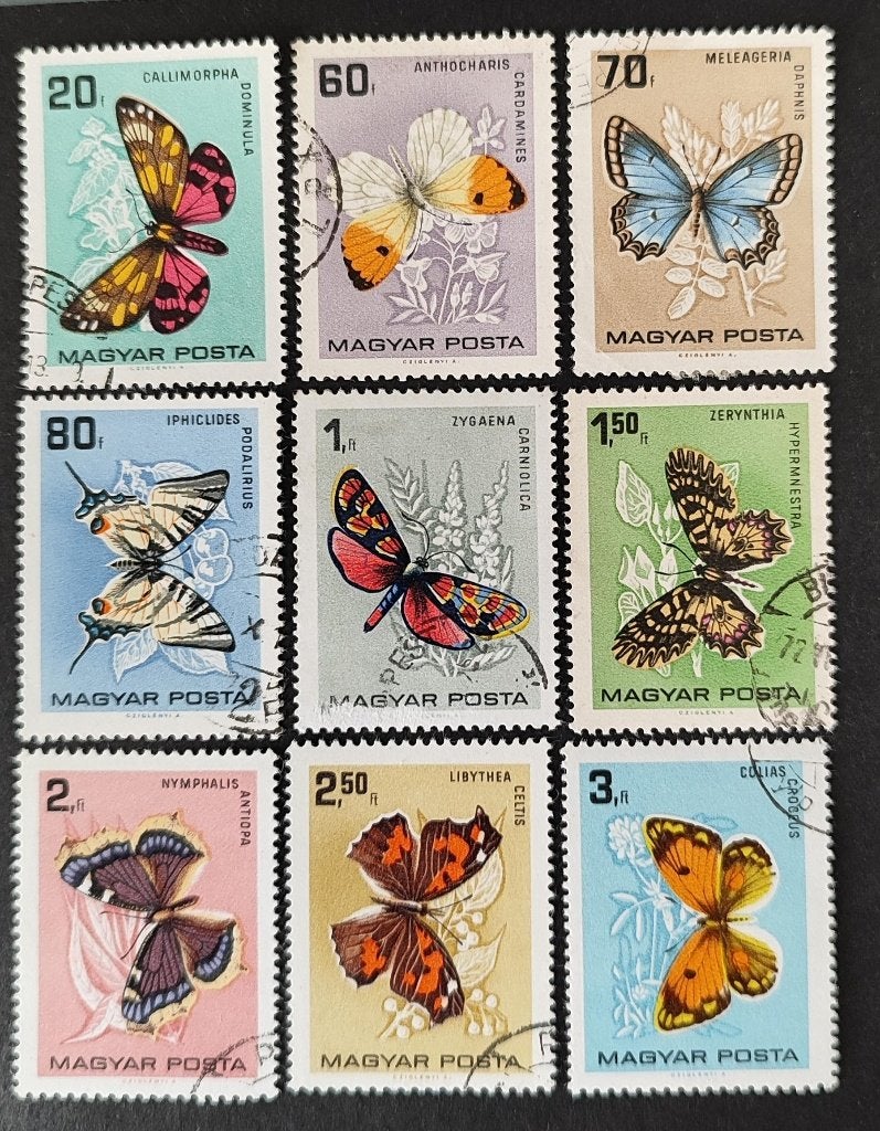 Hongarije 151002 vlinders, Ophalen of Verzenden, Gestempeld