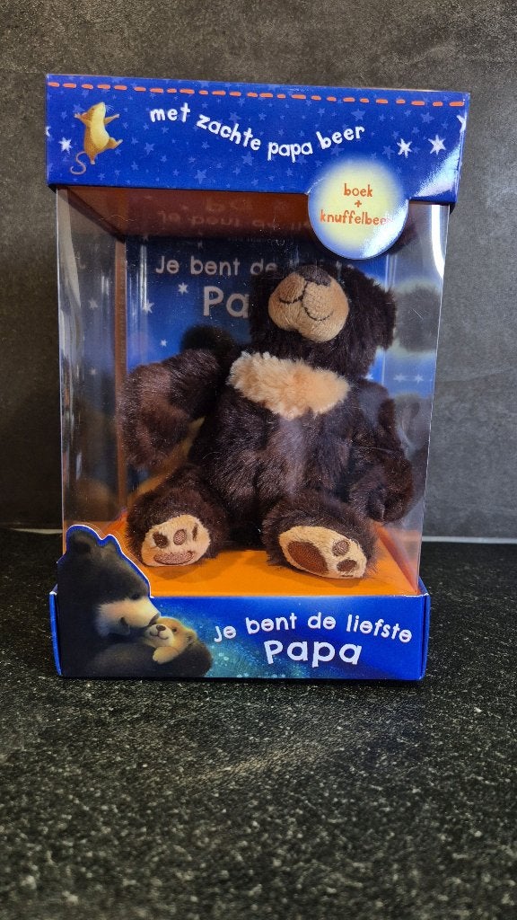 Je bent de liefste Papa, boek en knuffelbeer, nieuw. 8C10, Kinderen en Baby's, Speelgoed | Knuffels en Pluche, Tweedehands verkoop