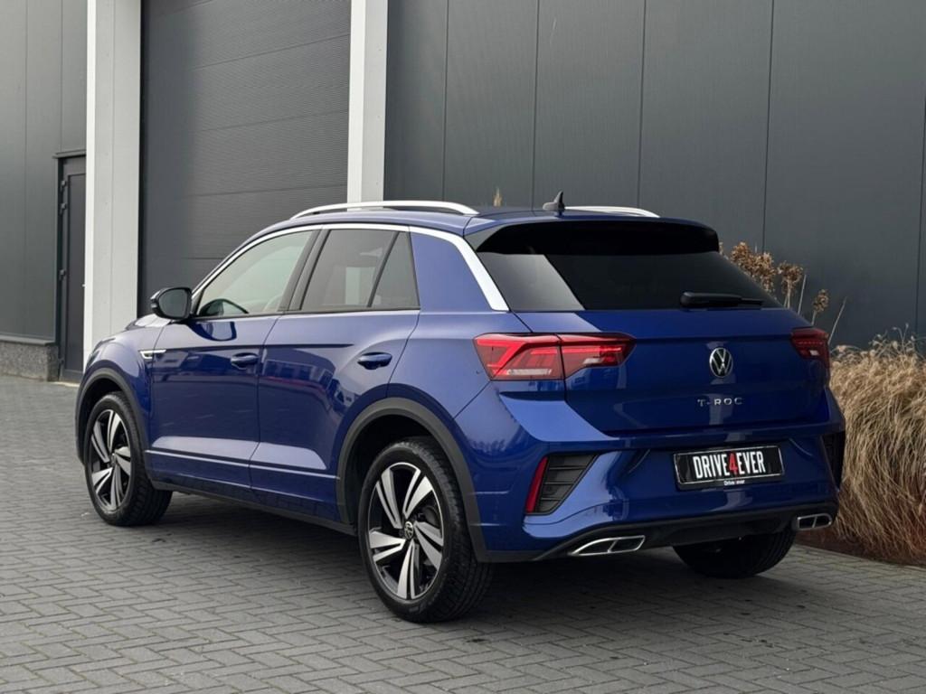 Volkswagen T-Roc 1.5 TSI R-Line 11-2025 IQ LIGHT NAVI CAMERA, Auto's, Volkswagen, Automaat, 4 cilinders, 150 pk, Blauw