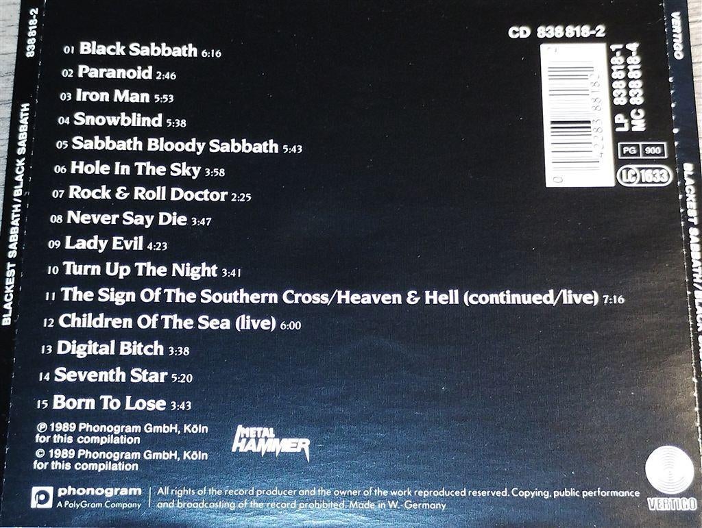 Black Sabbath ‎- Blackest Sabbath [Black Sabbath 1970-1987], Ophalen of Verzenden, Zo goed als nieuw