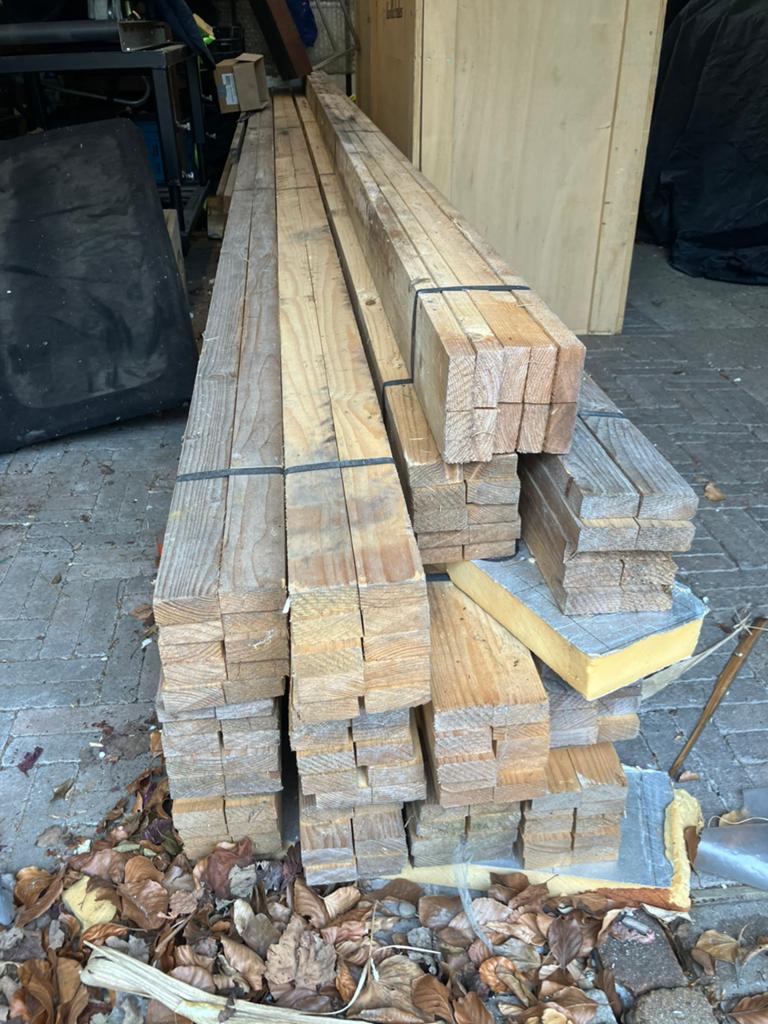 Panlatten 540 cm, Ophalen, Overige houtsoorten, 50 mm of meer, Plank