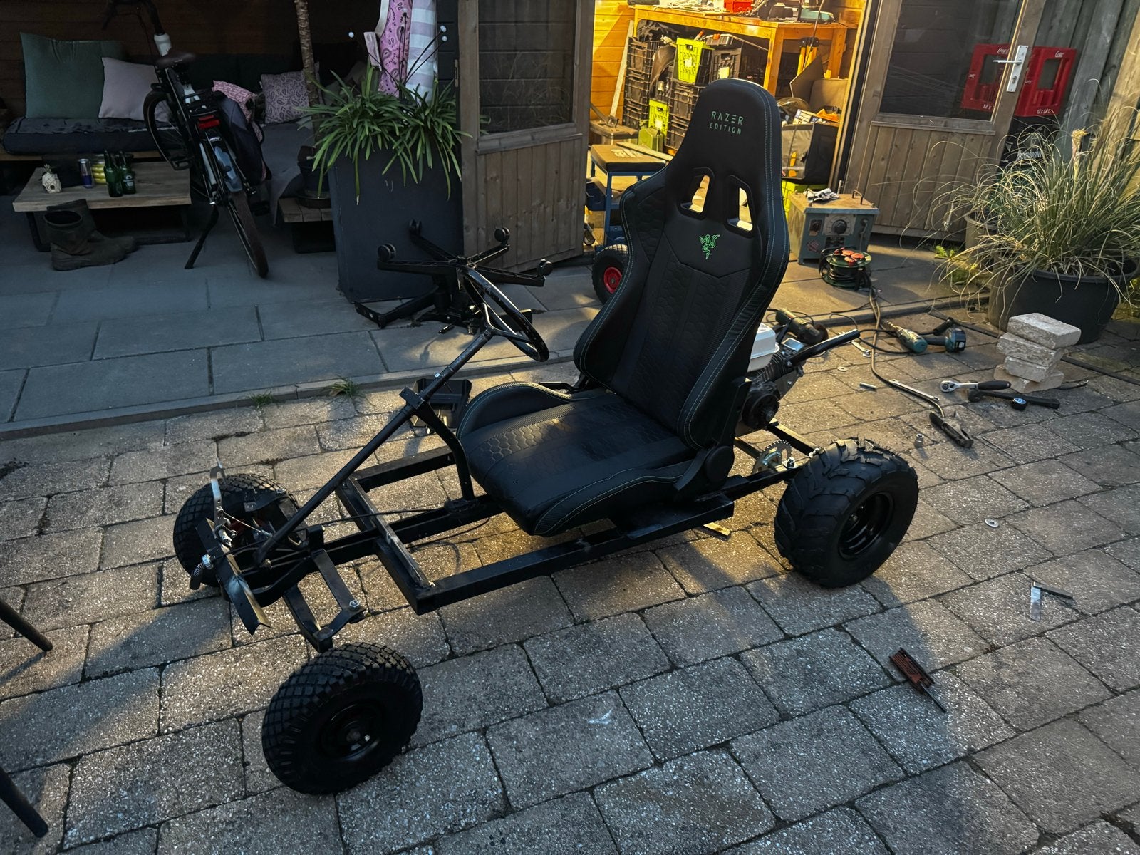 Zelfbouw karretje met motor - Uniek project!, Ophalen, Gebruikt, Overige typen