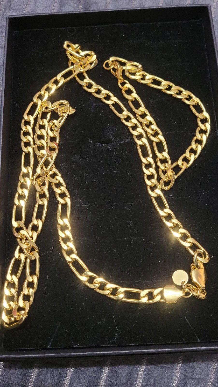 Gouden Figaro ketting en armband set , vergoud18k, Overige materialen, Verstelbaar, Nieuw, Ophalen of Verzenden