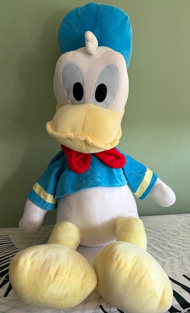 Donald Duck knuffel 60cm groot, Ophalen of Verzenden, Donald Duck, Zo goed als nieuw, Beeldje of Figuurtje