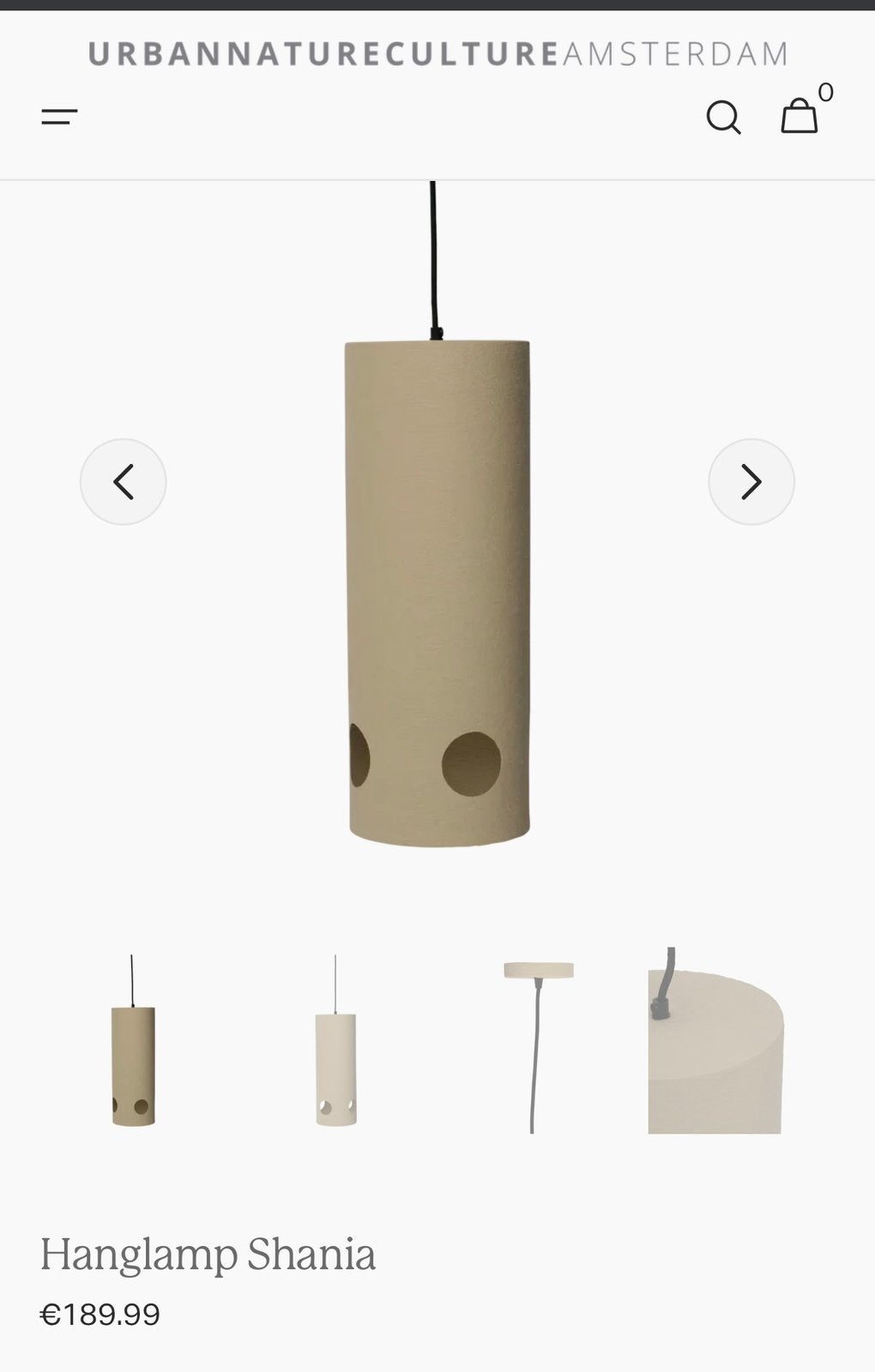 Urban nature hanglamp shania, Ophalen of Verzenden, Zo goed als nieuw, Japandi