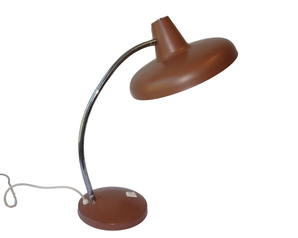 Veilinghuis Oranje - Retro Hala Zeist Heksenhoed bureaulamp, Huis en Inrichting, Lampen | Tafellampen, Ophalen, Met schakelaar