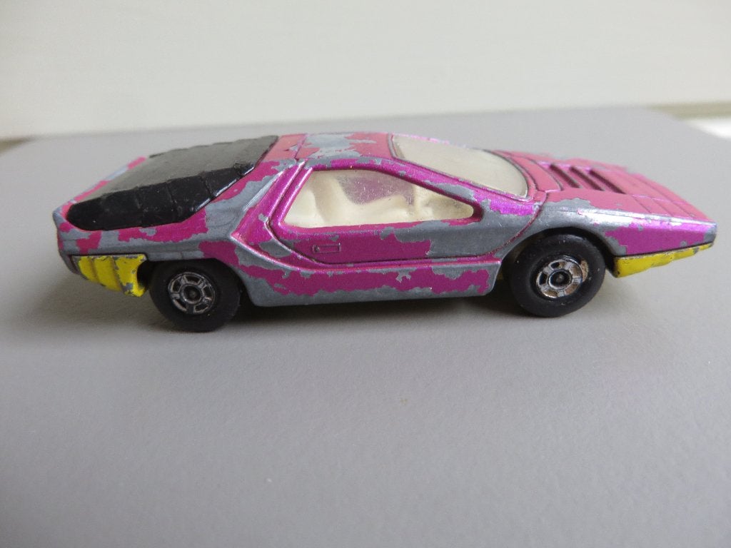 Matchbox No 75 Alfa Carabo Gele onderkant, Ophalen of Verzenden, Gebruikt, Auto