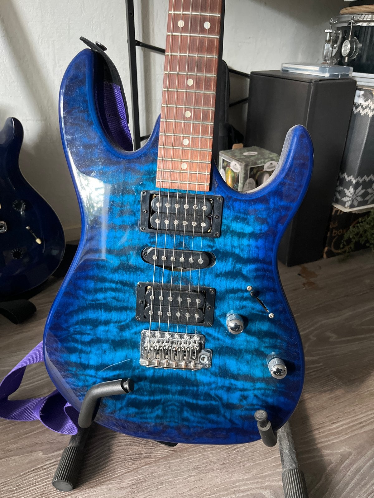 Ibanez GIO Elektrische Gitaar - Blauw, Ophalen of Verzenden, Gebruikt, Solid body, Ibanez