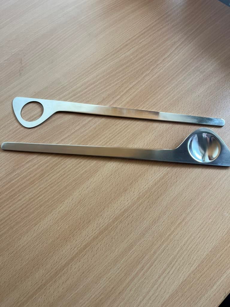 Net Stelton saladebestek, Gebruikt, Ophalen of Verzenden, Rvs of Chroom, Vaatwasserbestendig