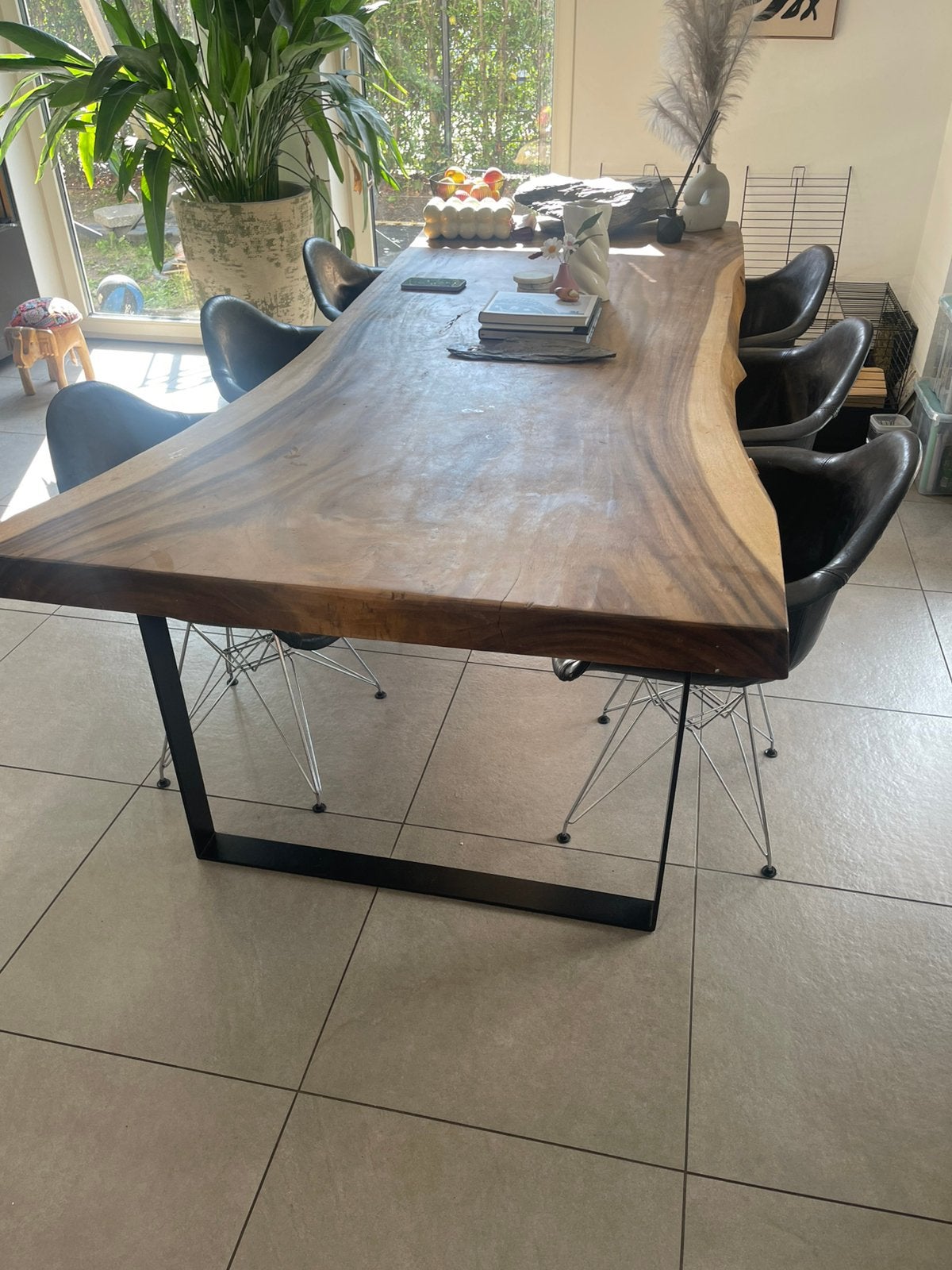6 lederen kuipstoelen ROFRA merk, Huis en Inrichting, Ophalen, Zo goed als nieuw, Rechthoekig, 50 tot 100 cm