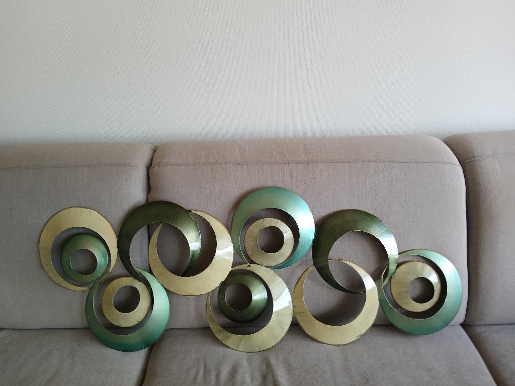 Wanddecoratie, Huis en Inrichting, Ophalen, Metaal, Meerkleurig, Zo goed als nieuw