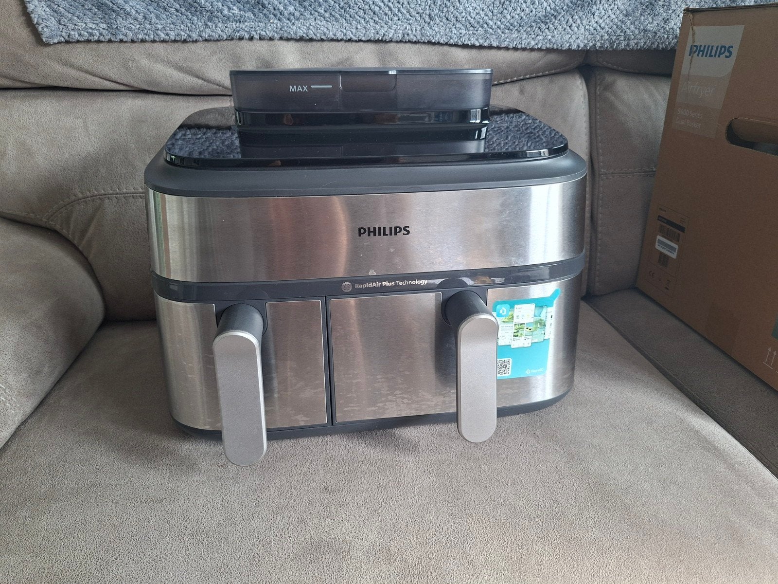 Philips Airfryer 5000 Serie Dual Basket - Nieuwstaat, Witgoed en Apparatuur, Ovens, Ophalen of Verzenden, Zo goed als nieuw, Hete lucht