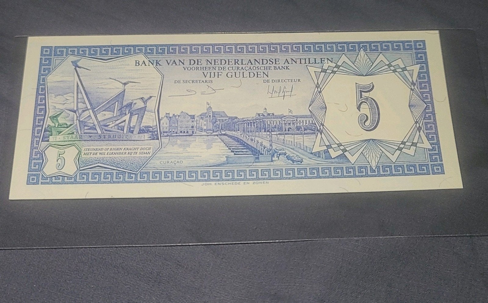 5 Gulden Nederlandse Antillen 1984 - Zeldzaam Bankbiljet, Postzegels en Munten, Bankbiljetten | Nederland, Ophalen of Verzenden