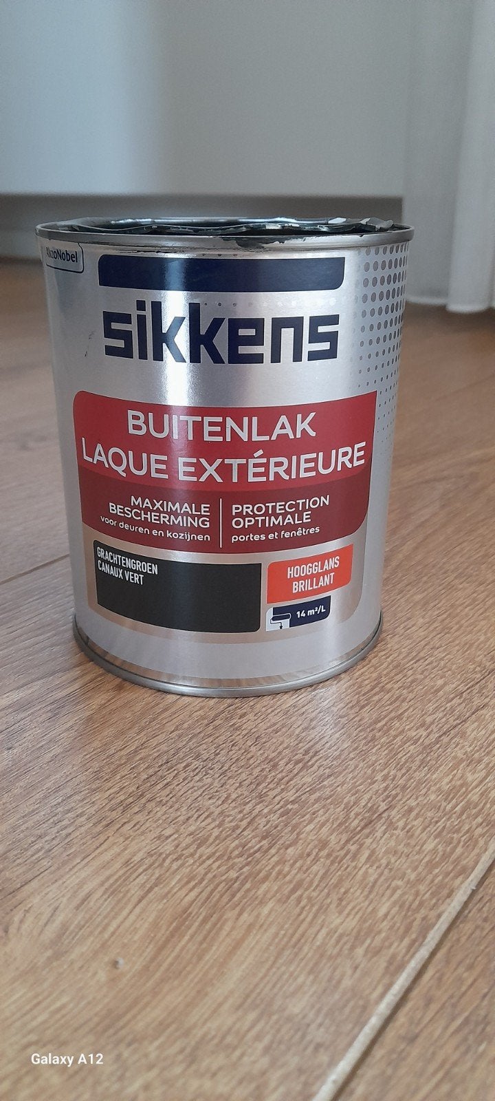 Sikkens buitenlak grachtengroen 0.75 L, Doe-het-zelf en Verbouw, Verf, Beits en Lak, Ophalen of Verzenden, Zo goed als nieuw, Lak