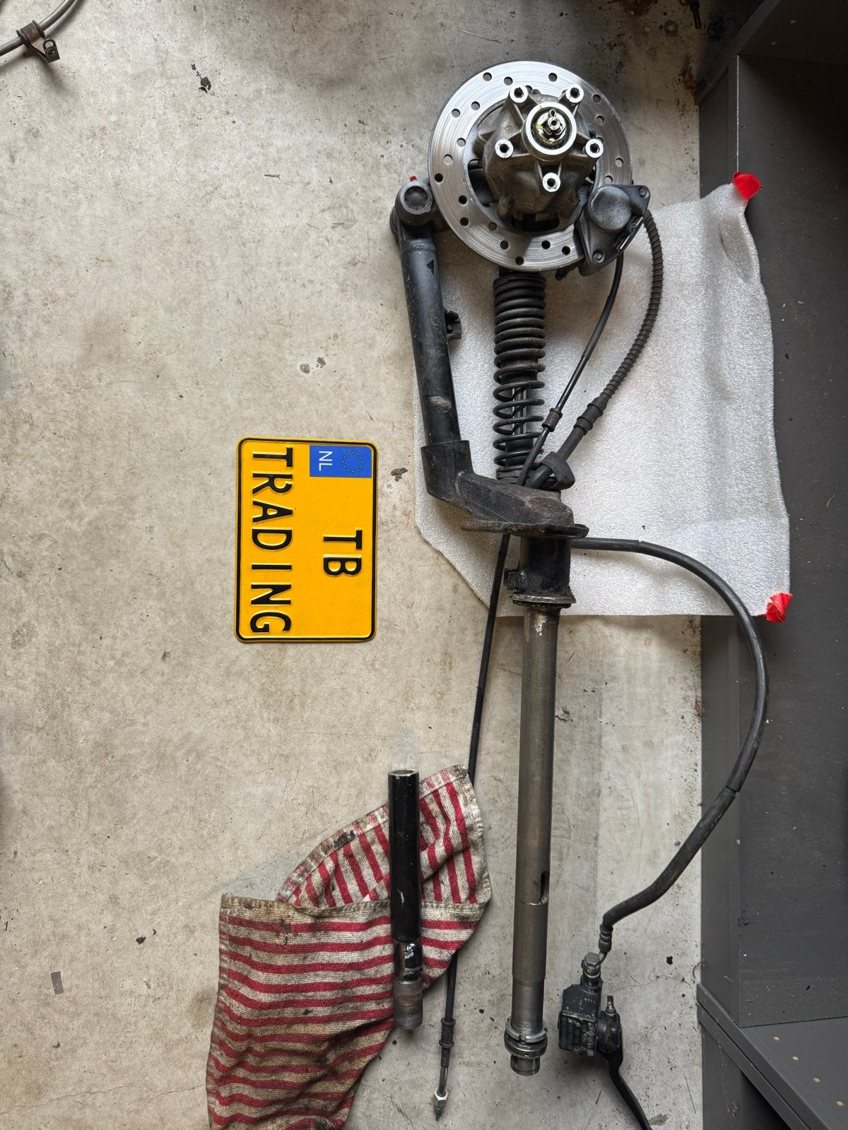 Vespa voorvork omlas met zip stuk, Gebruikt, Overige typen, M, K