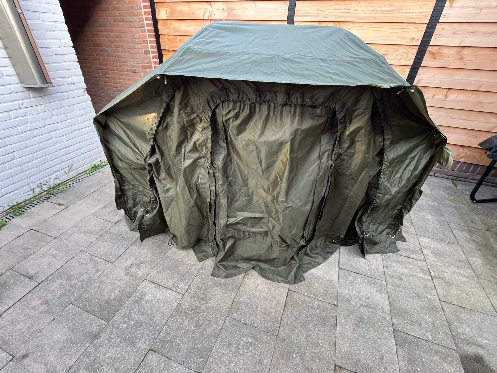 Fox Warrior Oval 60 Brolly Systeem - Compleet en Goed Staat, Ophalen, Gebruikt, Tot en met 2