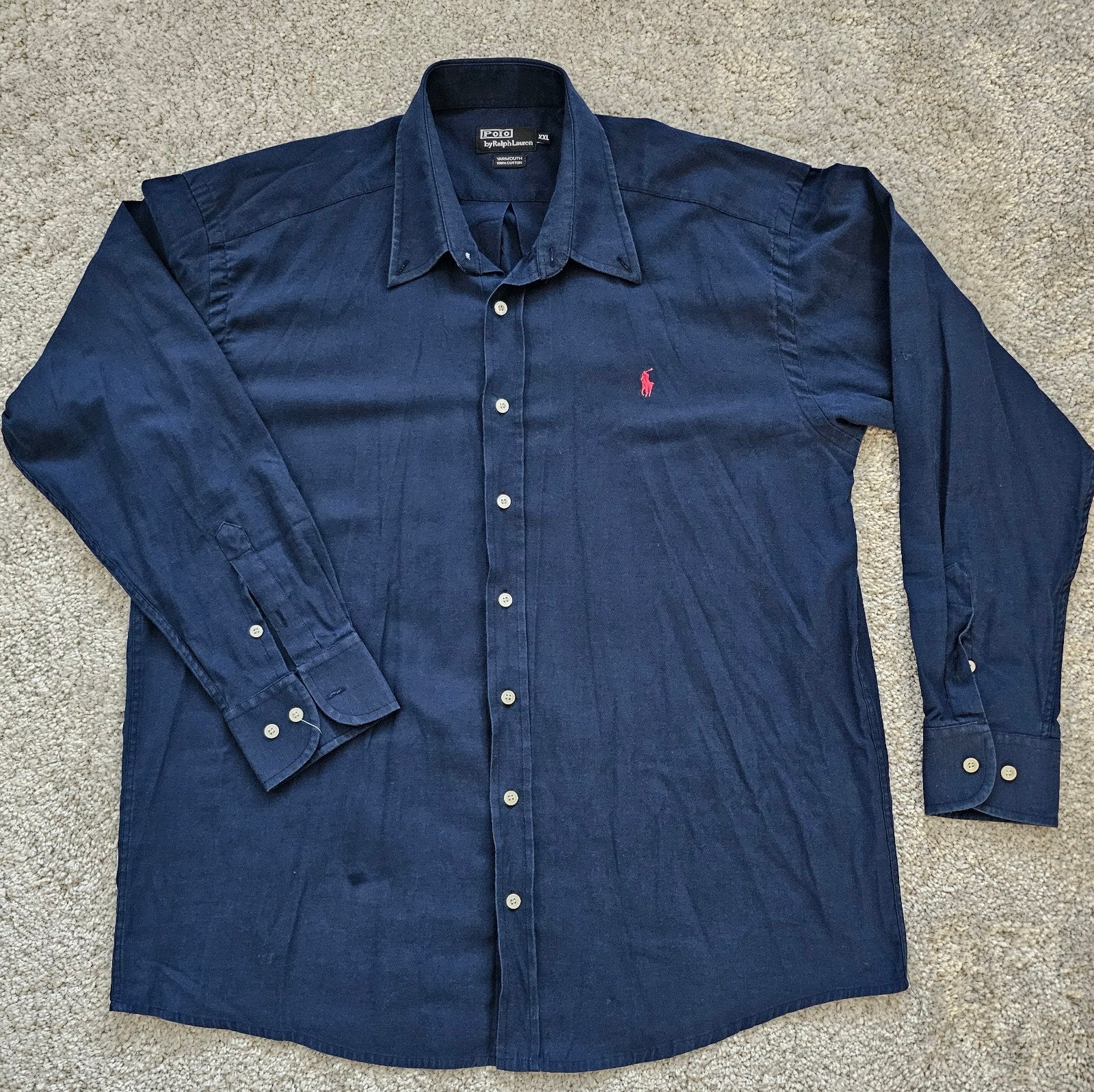 Polo Ralph Lauren YARMOUTH overhemd XXL, Blauw, Ophalen of Verzenden, Polo Ralph Lauren, Overige halswijdtes