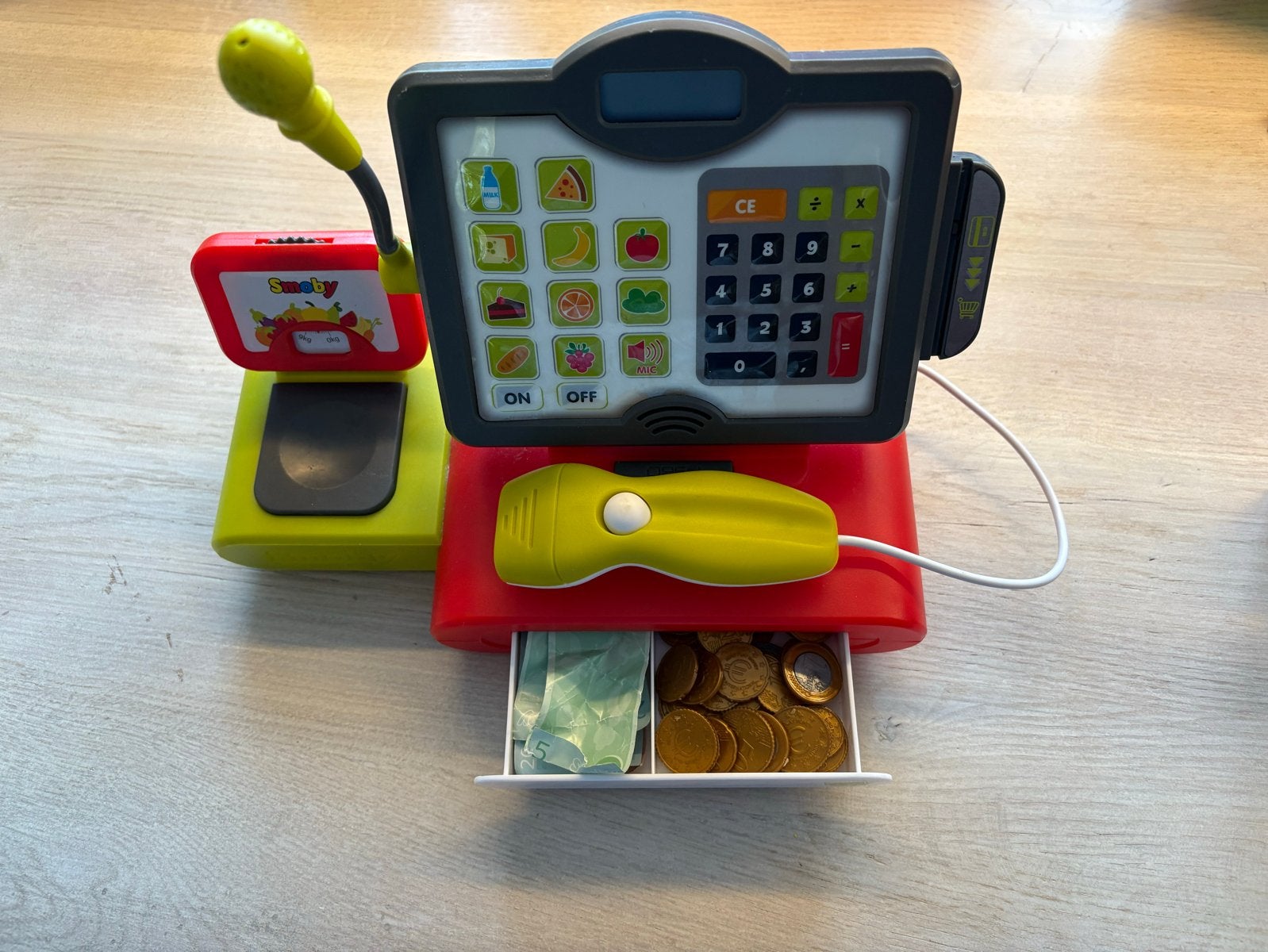 Smoby kassa met scanner en microfoon, Ophalen of Verzenden, Gebruikt, Jongen of Meisje