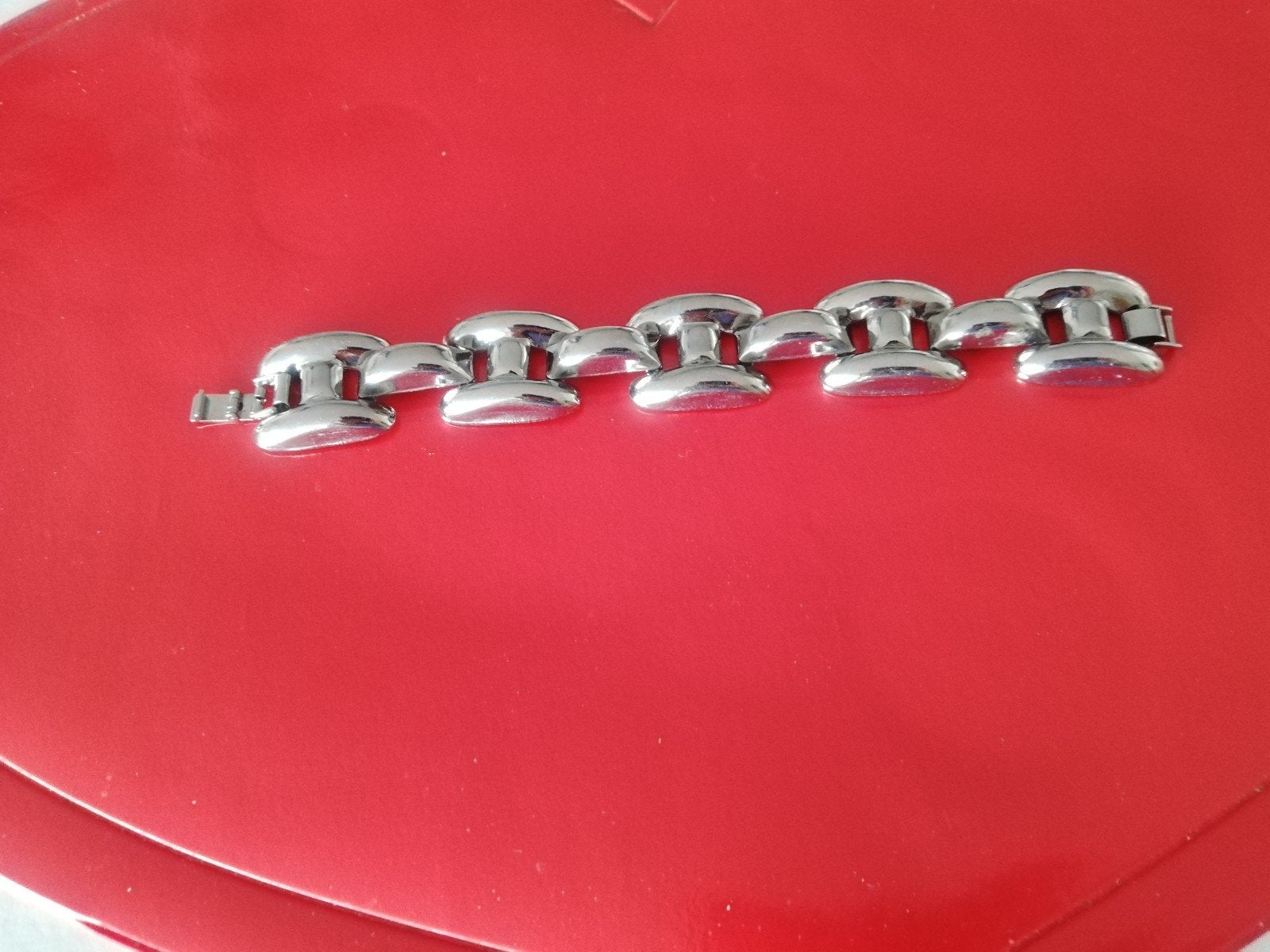 Nieuwe zilverkleur schakel armband, Verzenden, Nieuw, Zilver, Overige materialen