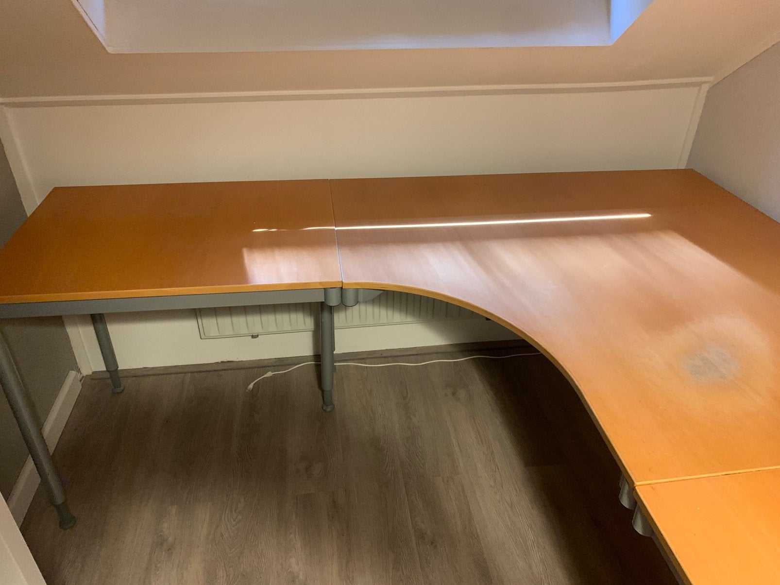 Gratis Hoekbureau, Huis en Inrichting, Bureaus, Demontabel, Gebruikt, Hout, Hoekbureau
