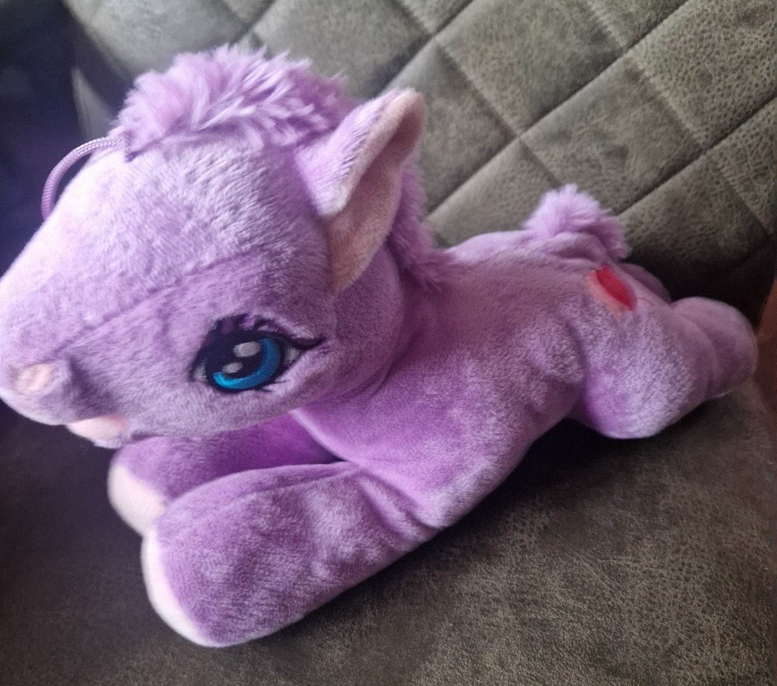 Vintage paarse knuffel pony - Gamble Pleasure, Paars, Gebruikt, Overige merken, Overige typen