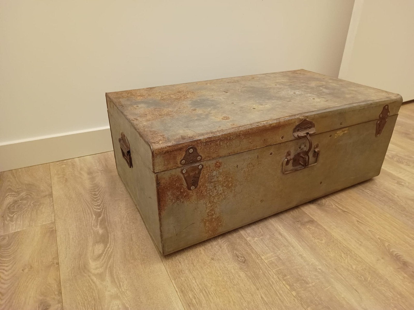 Decoratieve metalen (opberg) kist, Ophalen, Metaal