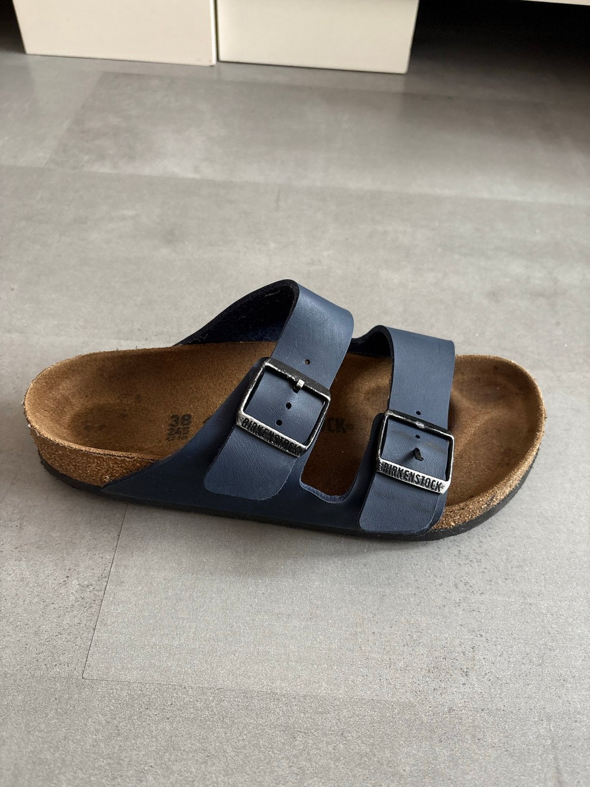 Birkenstock Slippers Maat 38, Slippers, Gedragen, Verzenden, Blauw