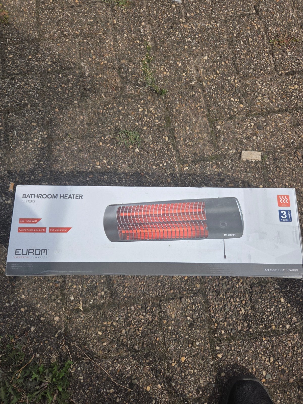 Eurom Badkamer Heater OH1203 - Nieuw in doos, Ophalen, Minder dan 30 cm, 60 tot 150 cm, 800 watt of meer