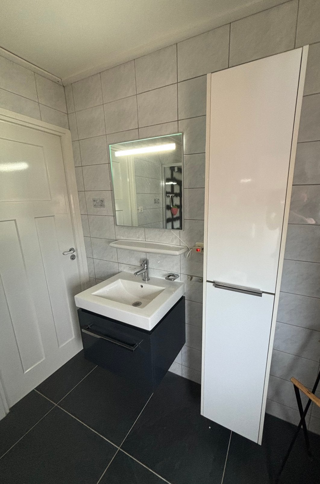 Bruynzeel Badkamer meubel set wastafel spiegel en kast, Ophalen, Gebruikt, 50 tot 100 cm, Minder dan 100 cm
