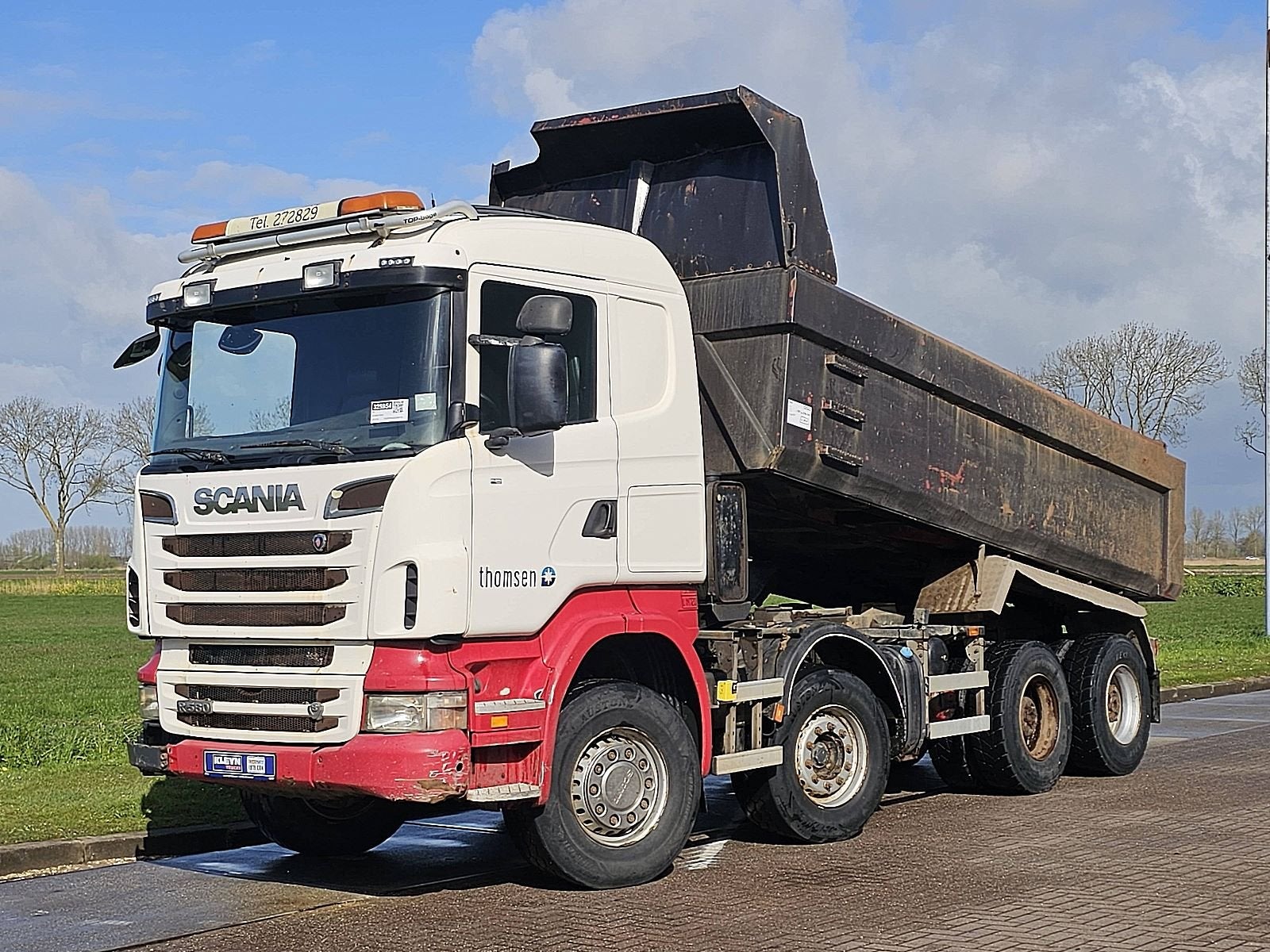 SCANIA R560 8x4 v8 ret. steel, Automaat, Euro 5, Lederen bekleding, Leder