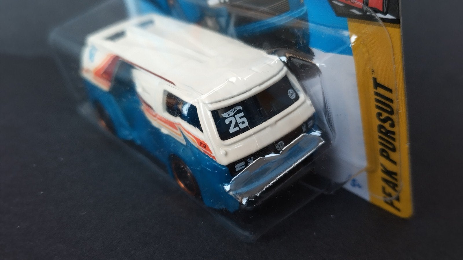 Volkswagen VW Transporter T3 Blauw Wit 1:64 Hotwheels Pol, Auto, Verzenden, ., Nieuw