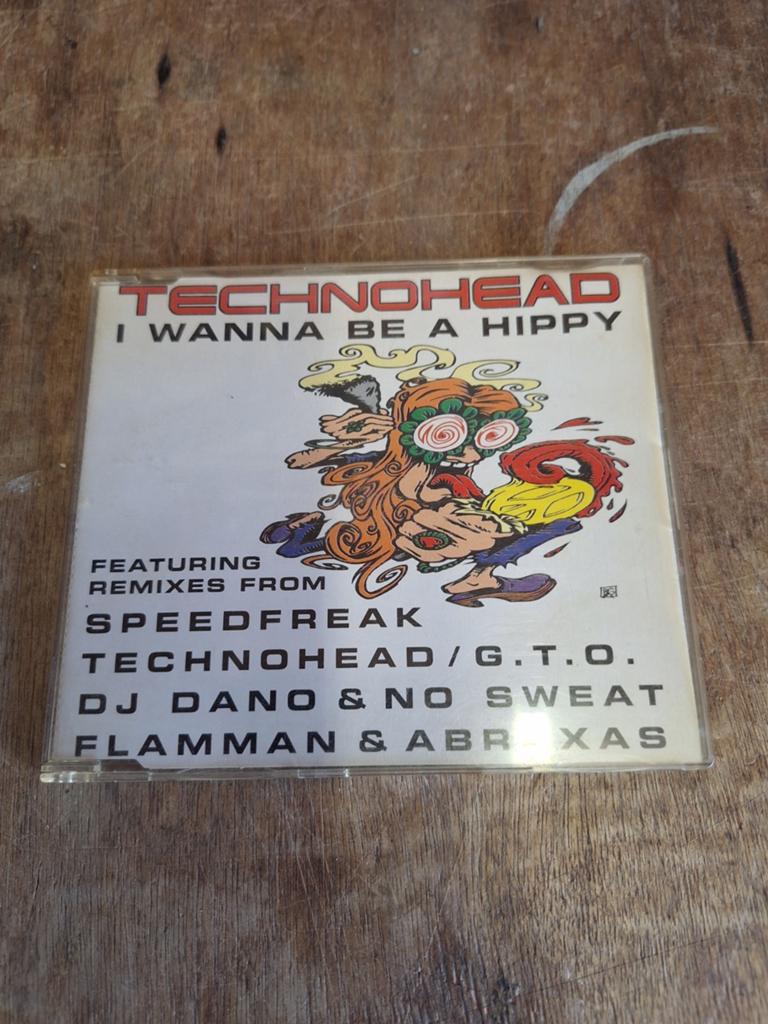 Vintage cd single Technohead Gabber I wanna be a hippy, Ophalen of Verzenden, Zo goed als nieuw