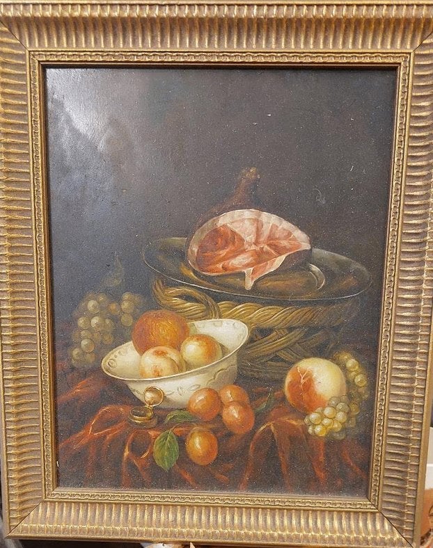 Stilleven, Antiek en Kunst, Kunst | Schilderijen | Klassiek, Ophalen, Paneel, Origineel werk, Stilleven