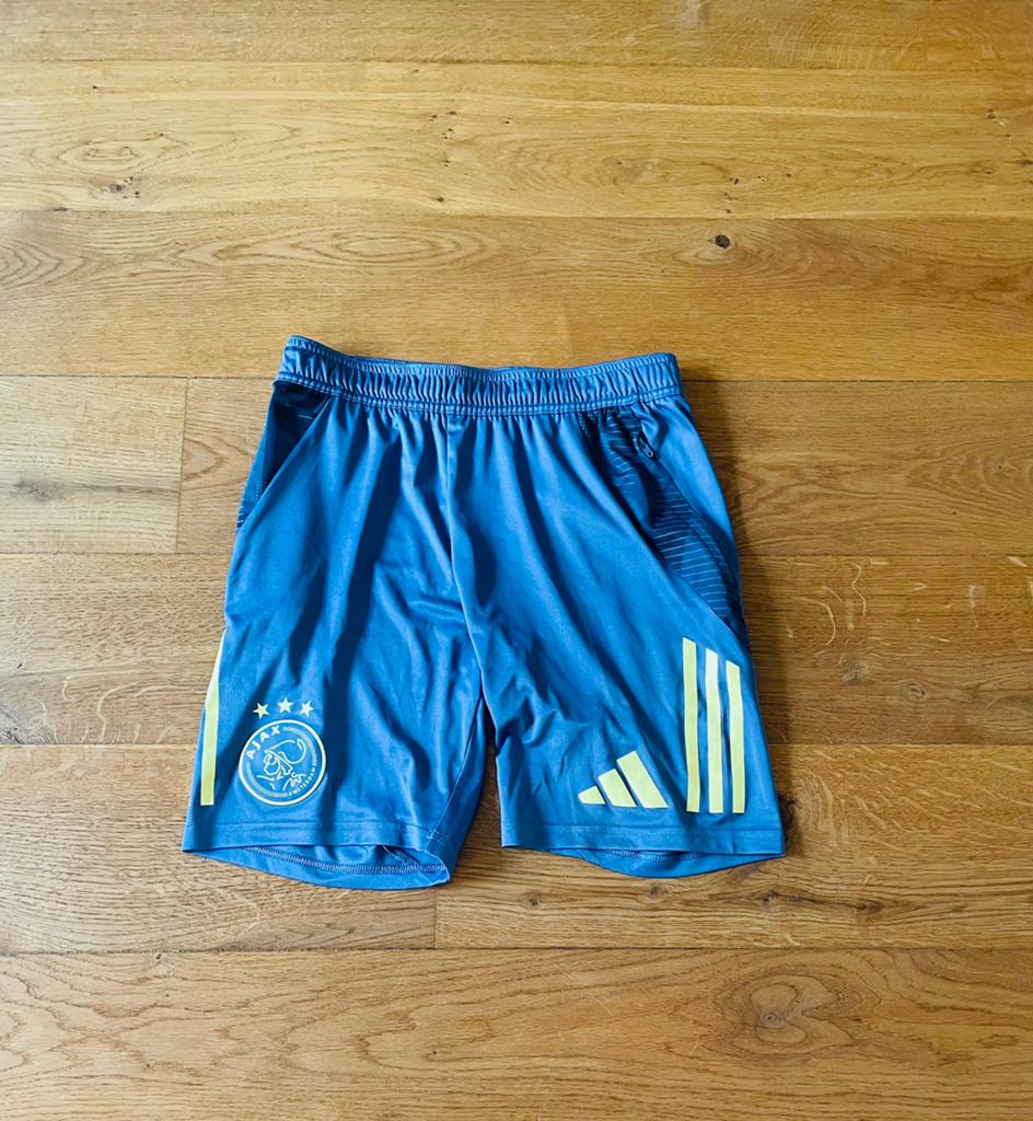 Ajax trainingsbroekje 2024/2025 maat S, Ophalen of Verzenden, Zo goed als nieuw, Blauw, Voetbal