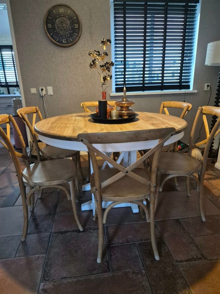 Eet tafel 130 cm, Huis en Inrichting, Ophalen, Gebruikt, Vijf personen of meer, 100 tot 150 cm