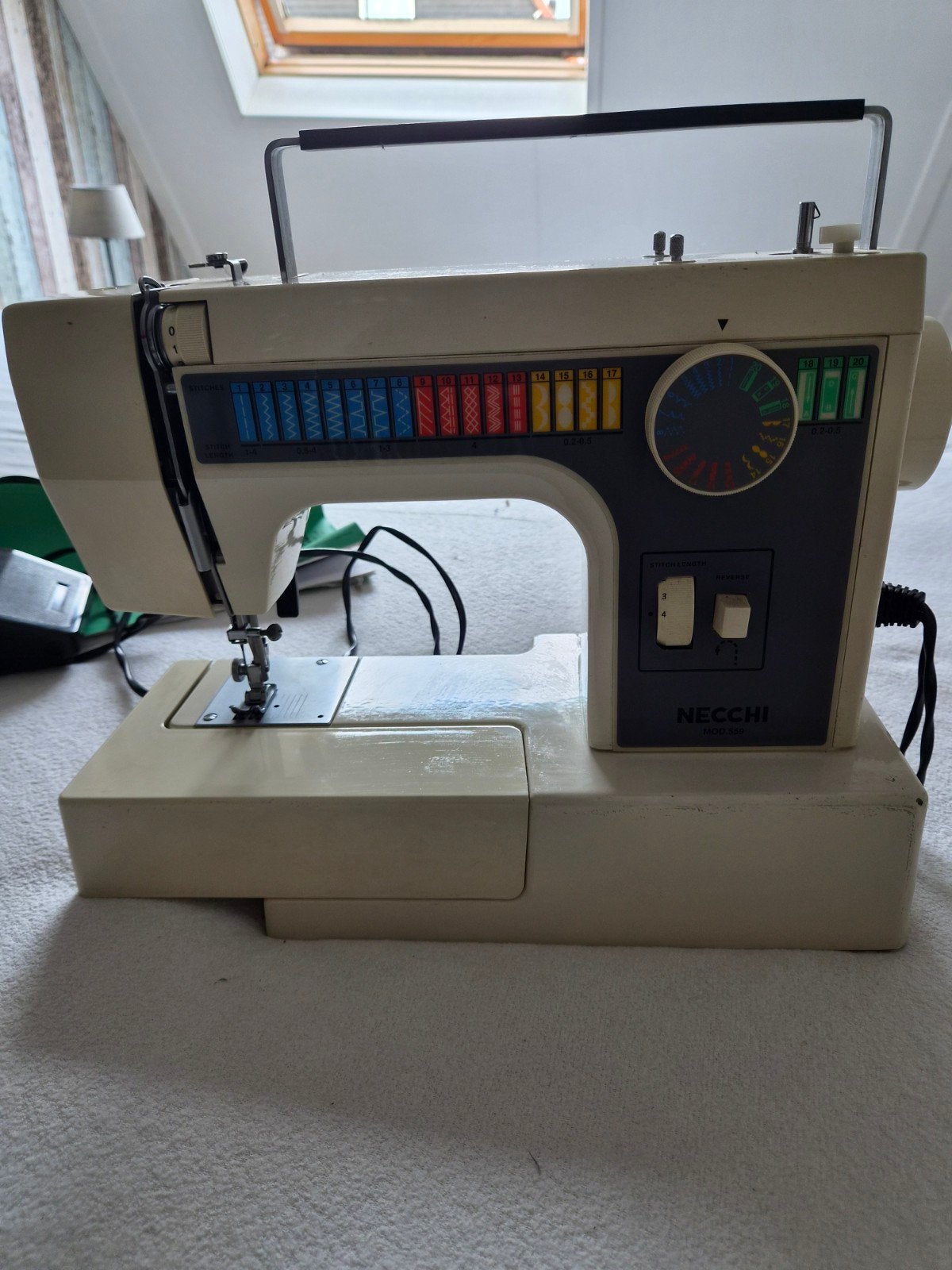 Necchi Supernova Mod. 559 Naaimachine met Vrije Arm, Ophalen of Verzenden, Gebruikt, Naaimachine, Overige merken