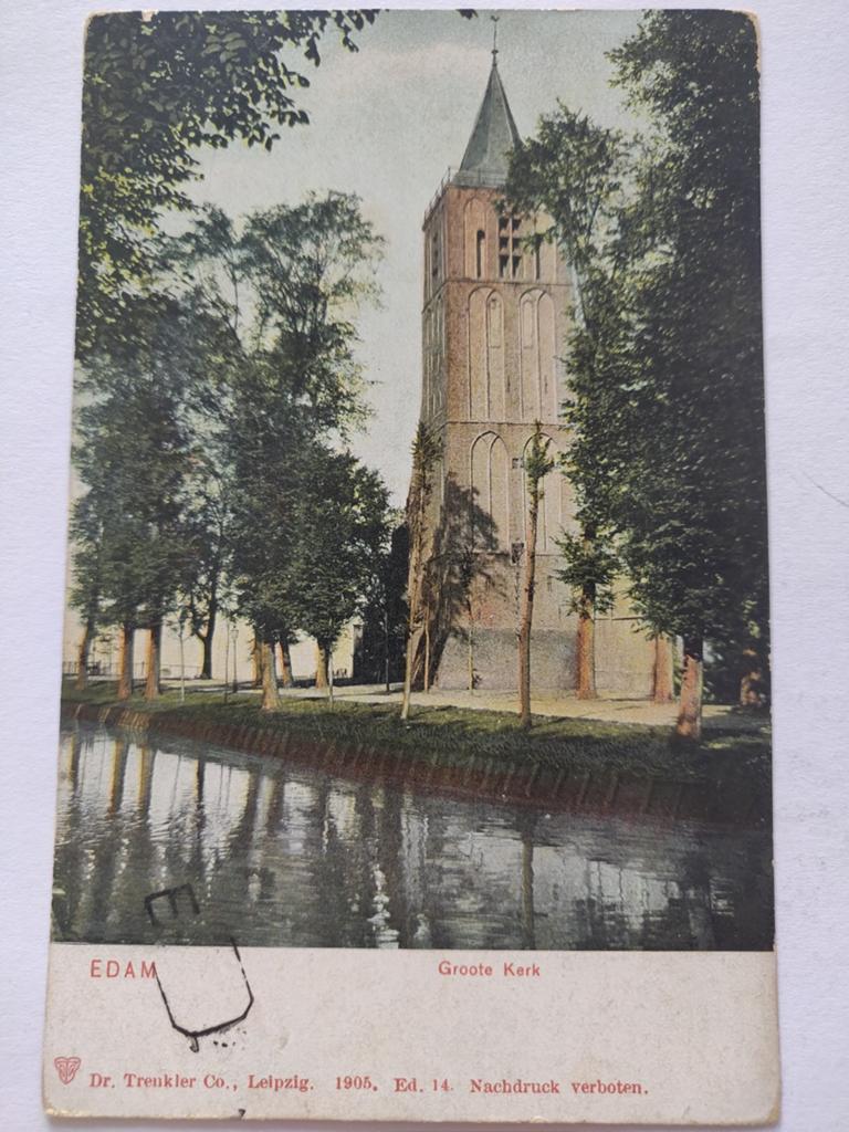 X1543 Edam 1909 Leger des Heils Frankering, Verzamelen, Ansichtkaarten | Nederland, Ophalen of Verzenden, Voor 1920, Noord-Holland