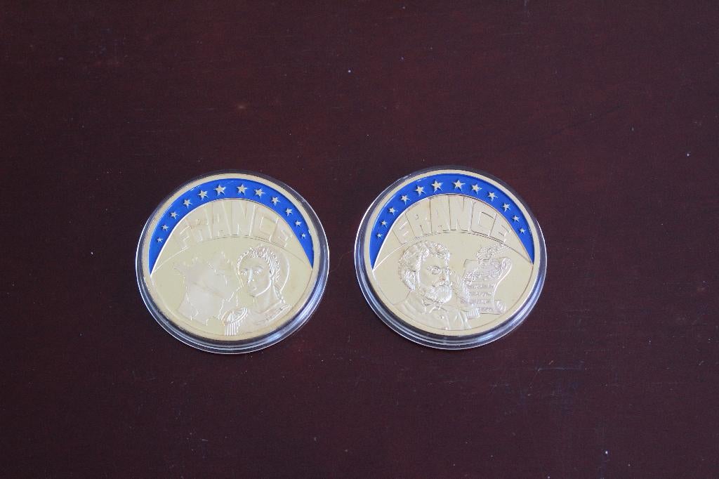 2 vergulde ECU munten frankrijk 1997-1999, Ophalen of Verzenden, Frankrijk, Setje, Goud