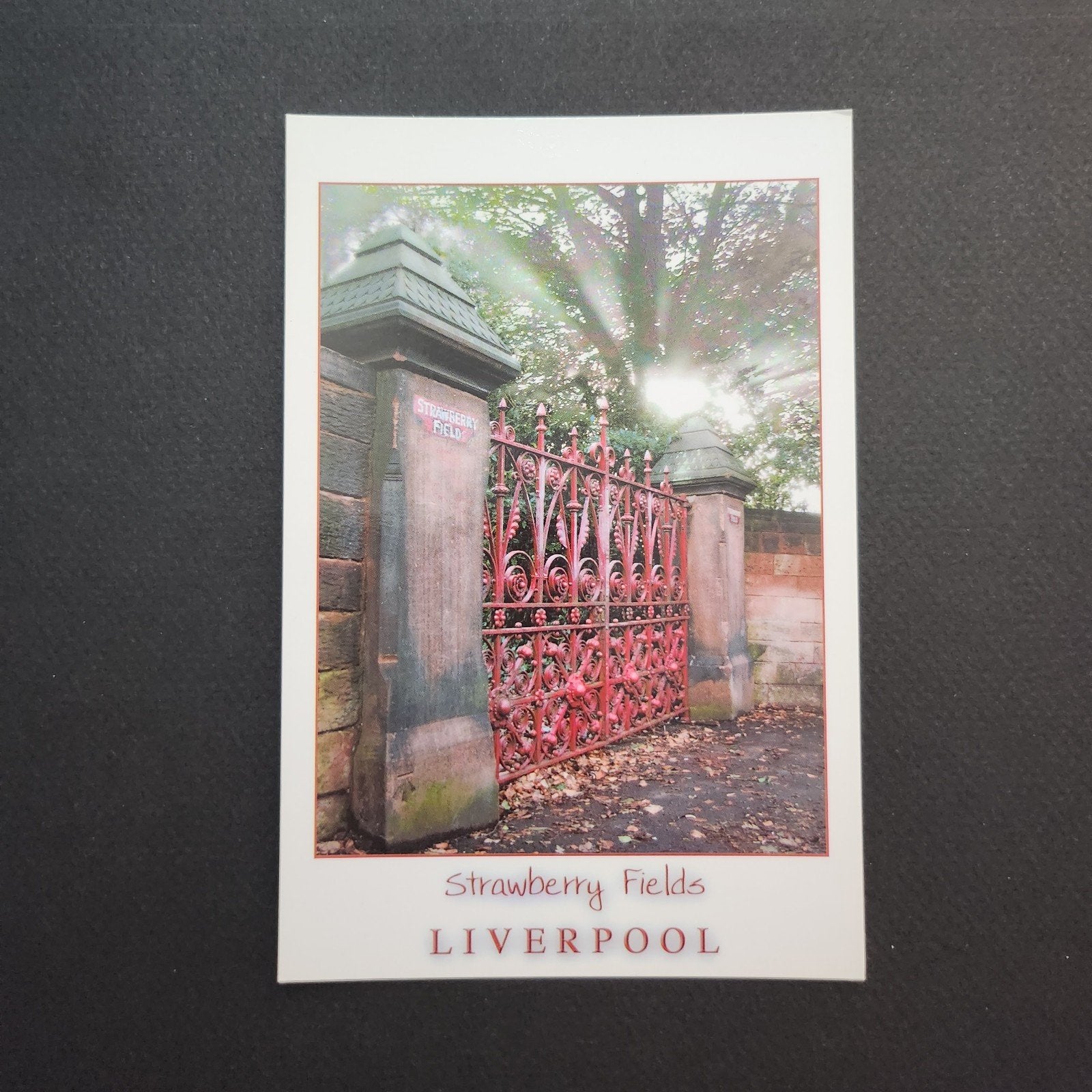 Ansichtkaart Strawberry Fields, Liverpool, Verzenden