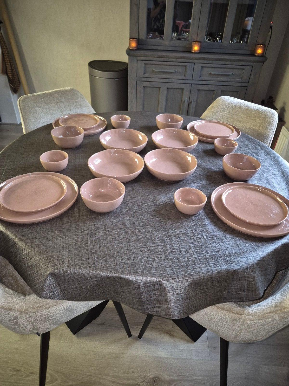 Gusta Freckle 20 delig, roze servies, Huis en Inrichting, Ophalen, Keramiek, Zo goed als nieuw, Modern