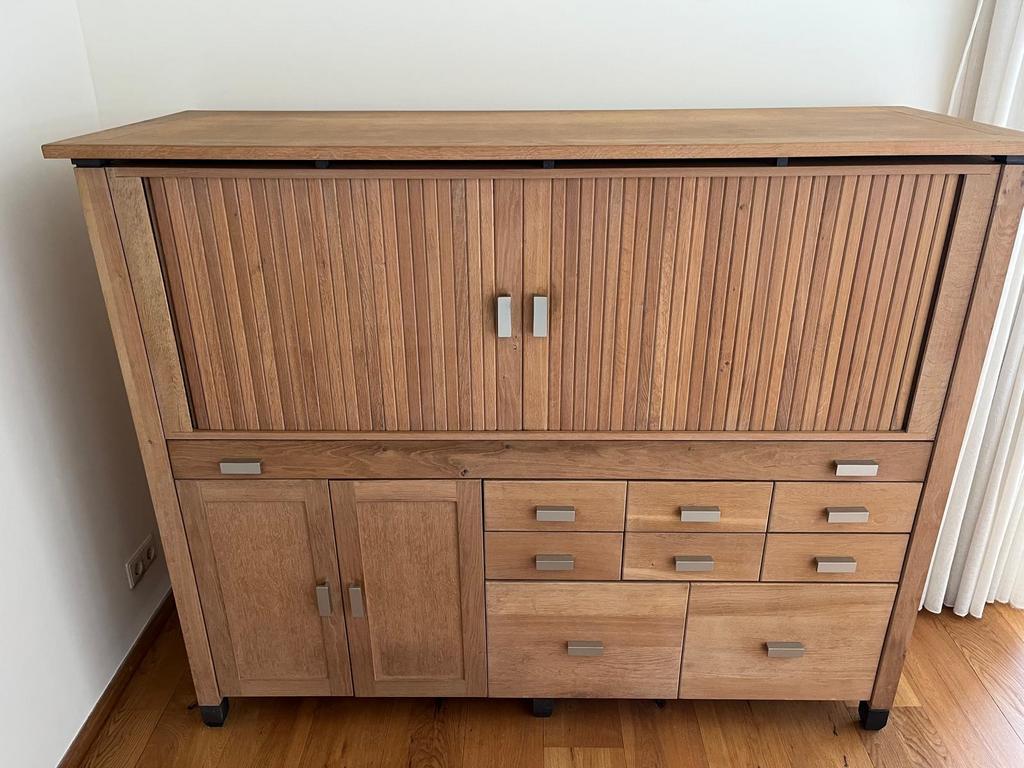 Computerkast eiken hout, Huis en Inrichting, Kasten | Computermeubels, Ophalen, Gebruikt, 120 tot 170 cm, 40 tot 80 cm