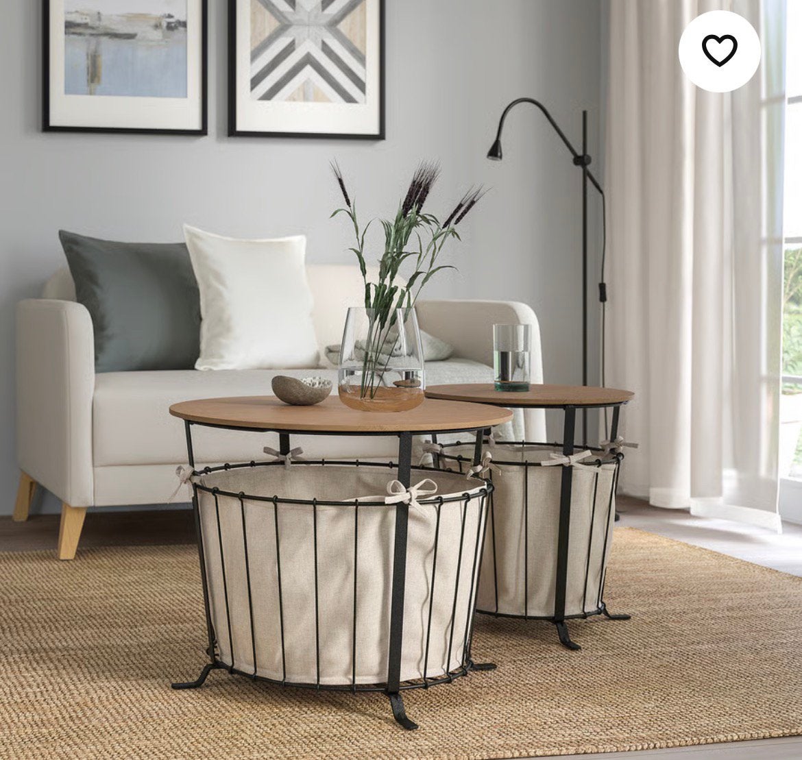 NIEUW salontafel / bijzettafel IKEA Angesbyn, Ophalen, Rond, Nieuw, Minder dan 50 cm