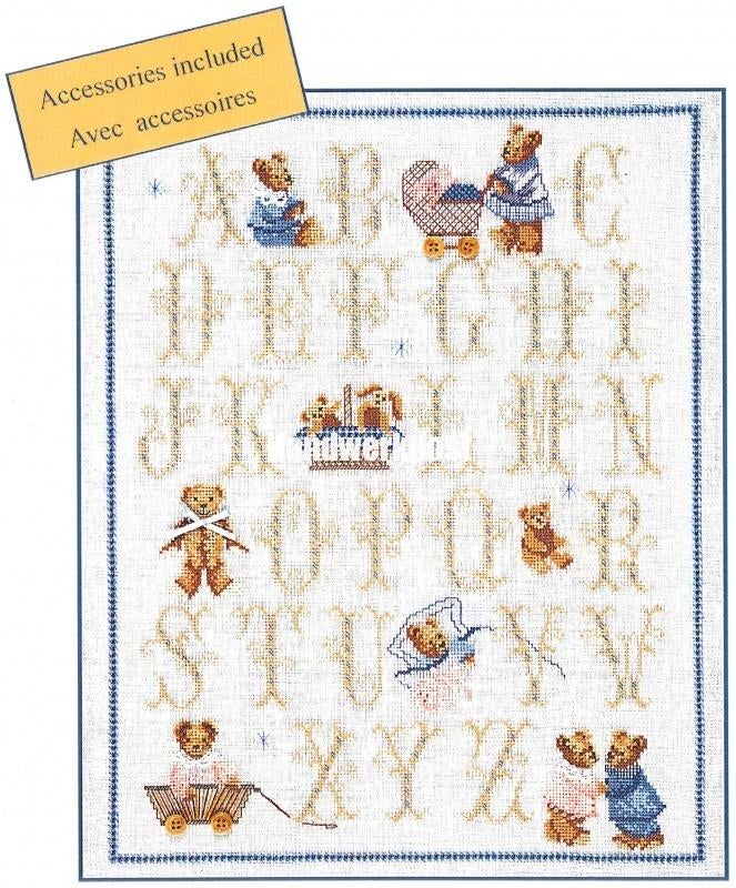 Borduurpakket Baby blue abc xc0930, Geen, Geen, Nieuw, Ophalen of Verzenden