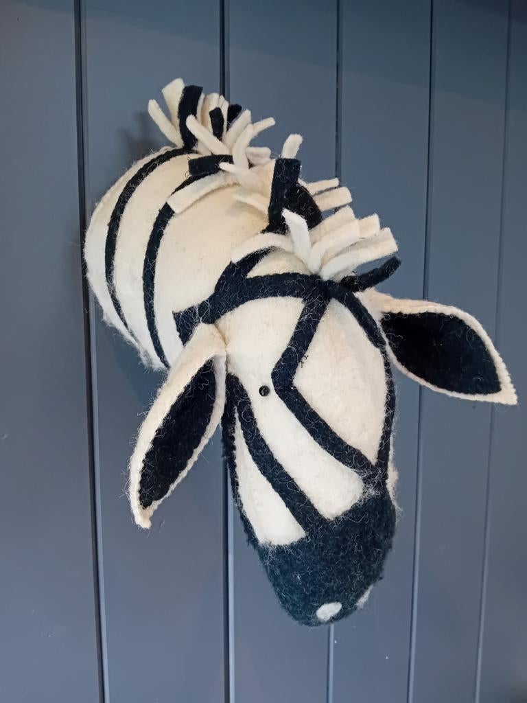 Vilten wanddecoratie zebra Kidsdepot, Ophalen, Zo goed als nieuw